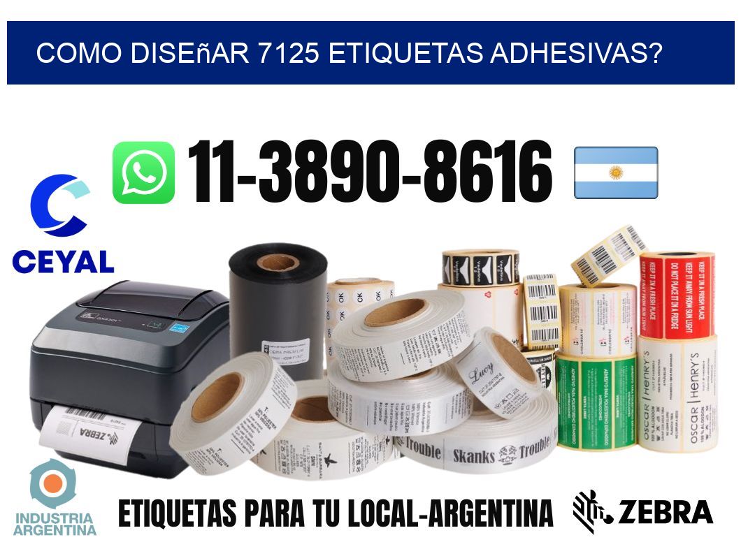 como diseñar 7125 etiquetas adhesivas?