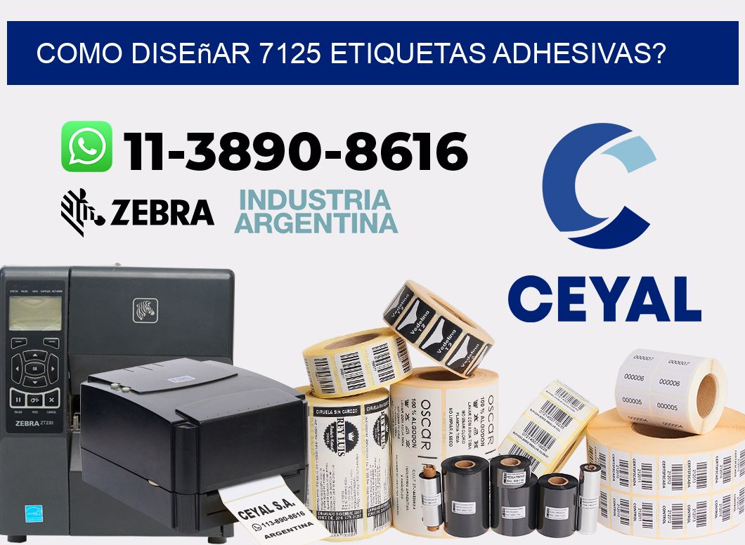 como diseñar 7125 etiquetas adhesivas?