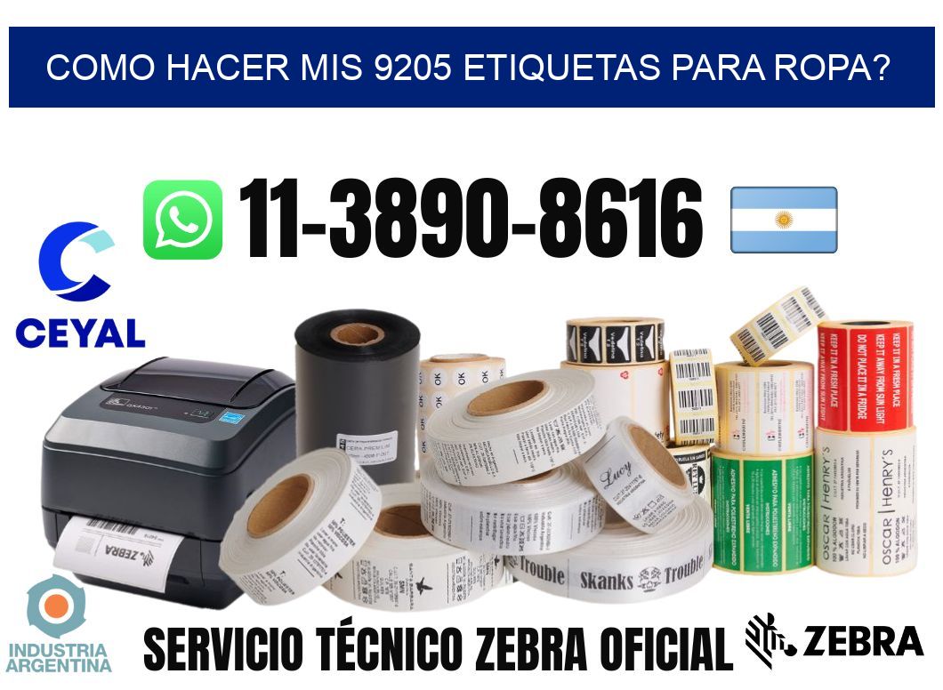 como hacer mis 9205 etiquetas para ropa?