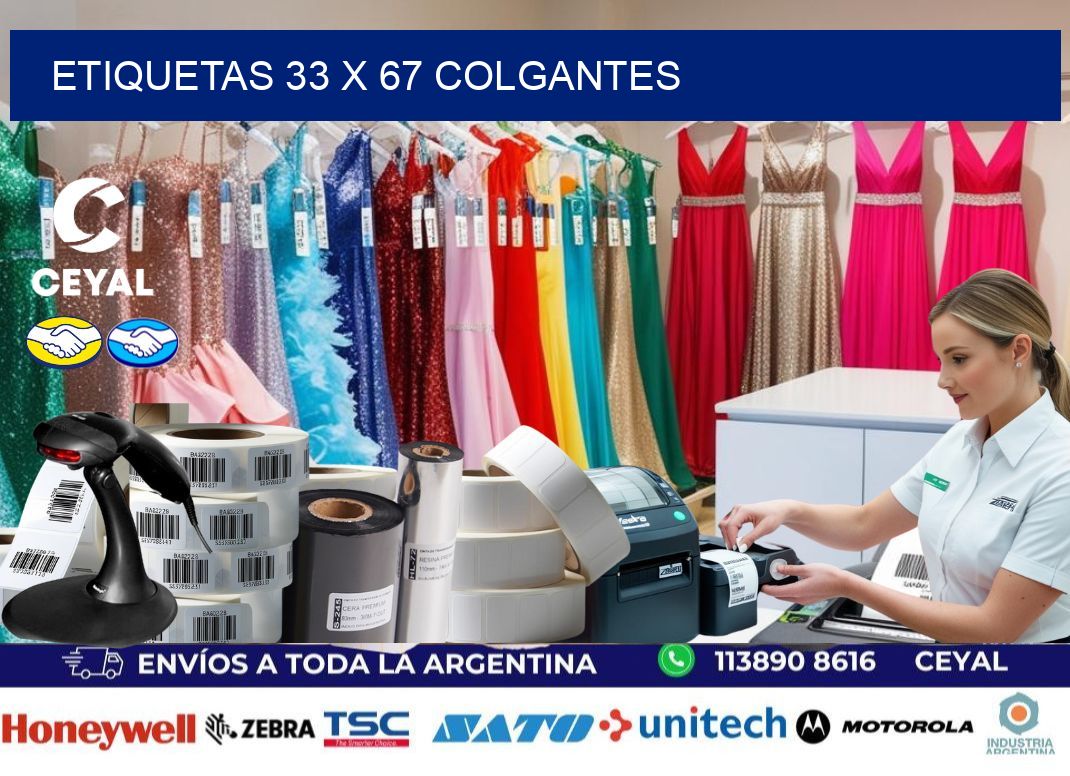 etiquetas 33 x 67 colgantes
