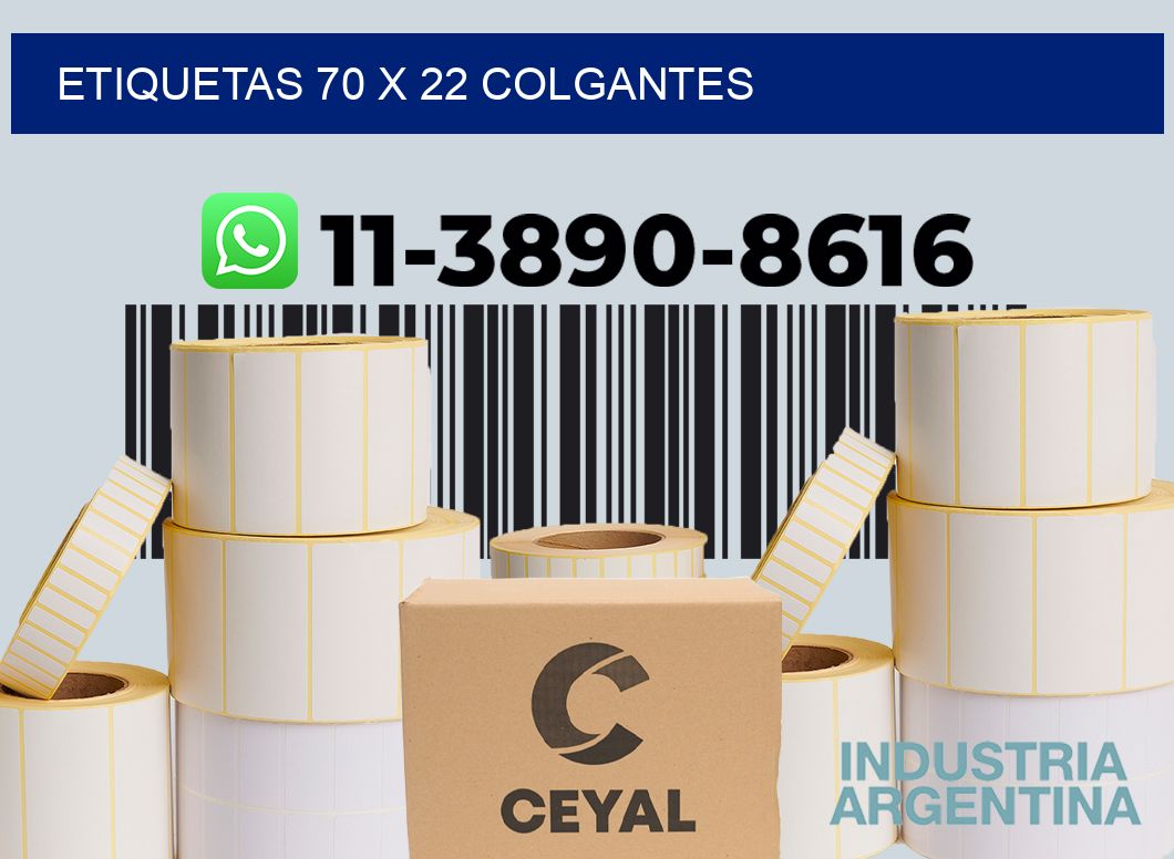 etiquetas 70 x 22 colgantes