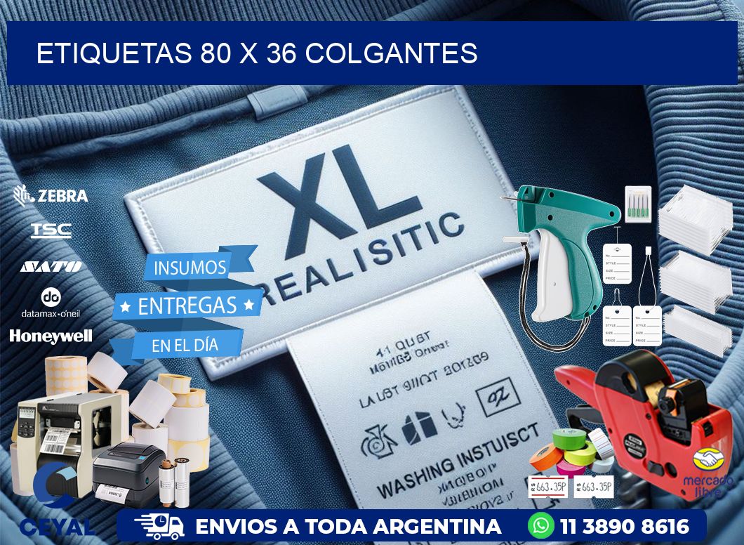 etiquetas 80 x 36 colgantes