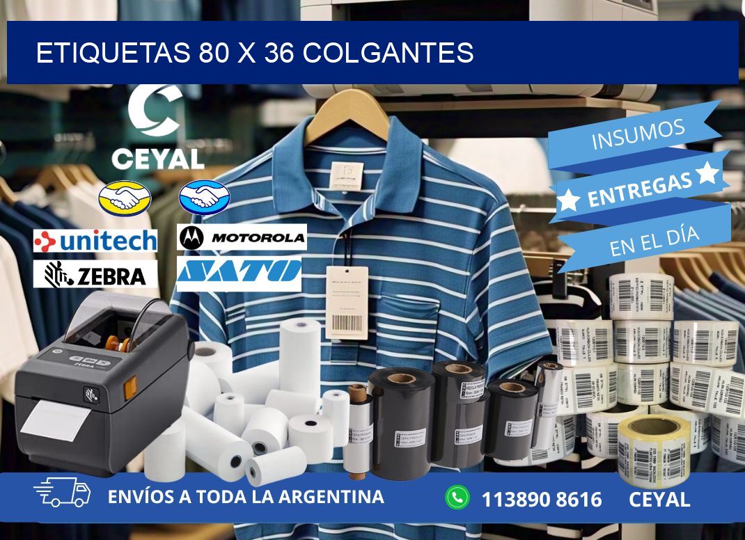 etiquetas 80 x 36 colgantes