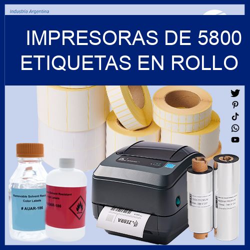 impresoras de 5800 etiquetas en rollo