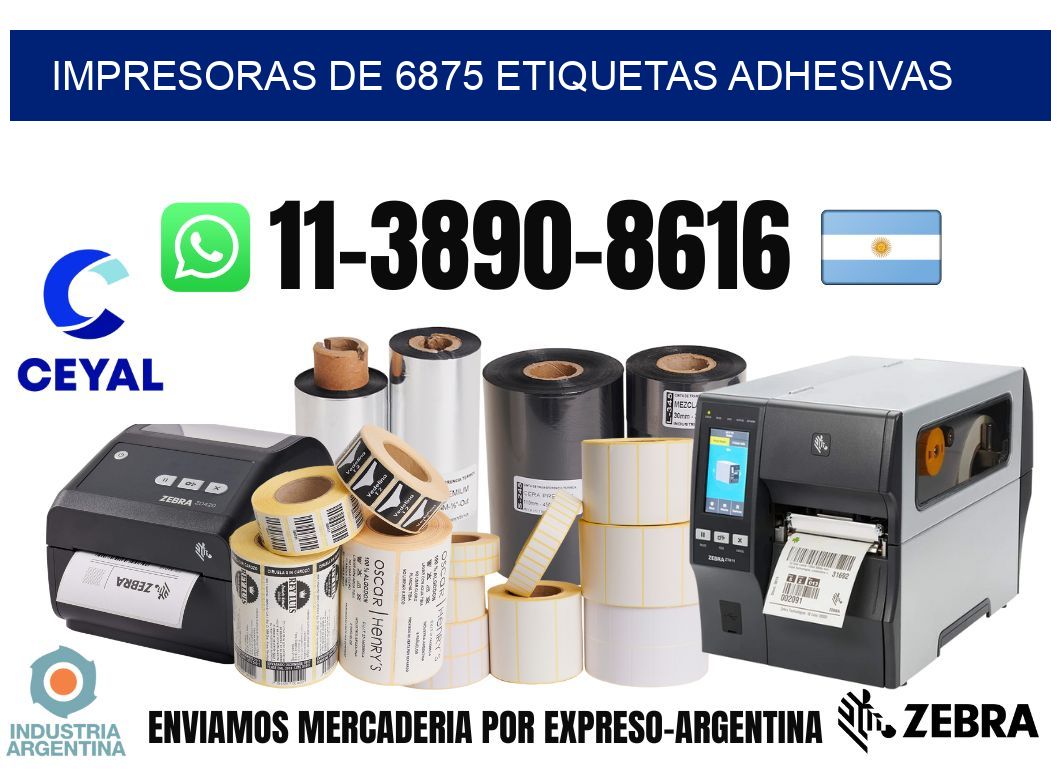impresoras de 6875 etiquetas adhesivas