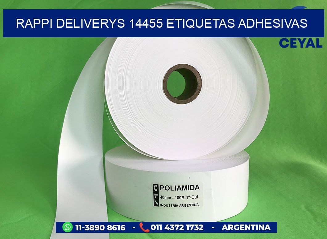 rappi deliverys 14455 etiquetas adhesivas