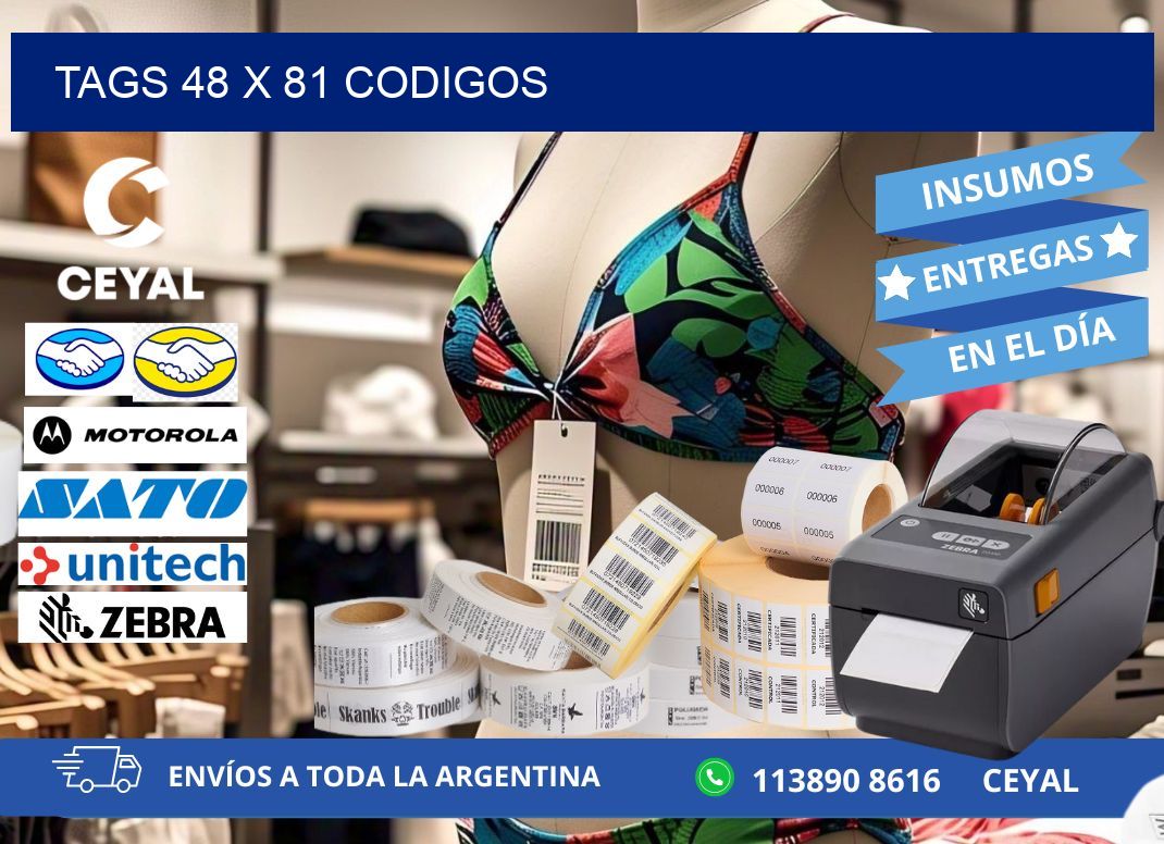 tags 48 x 81 codigos