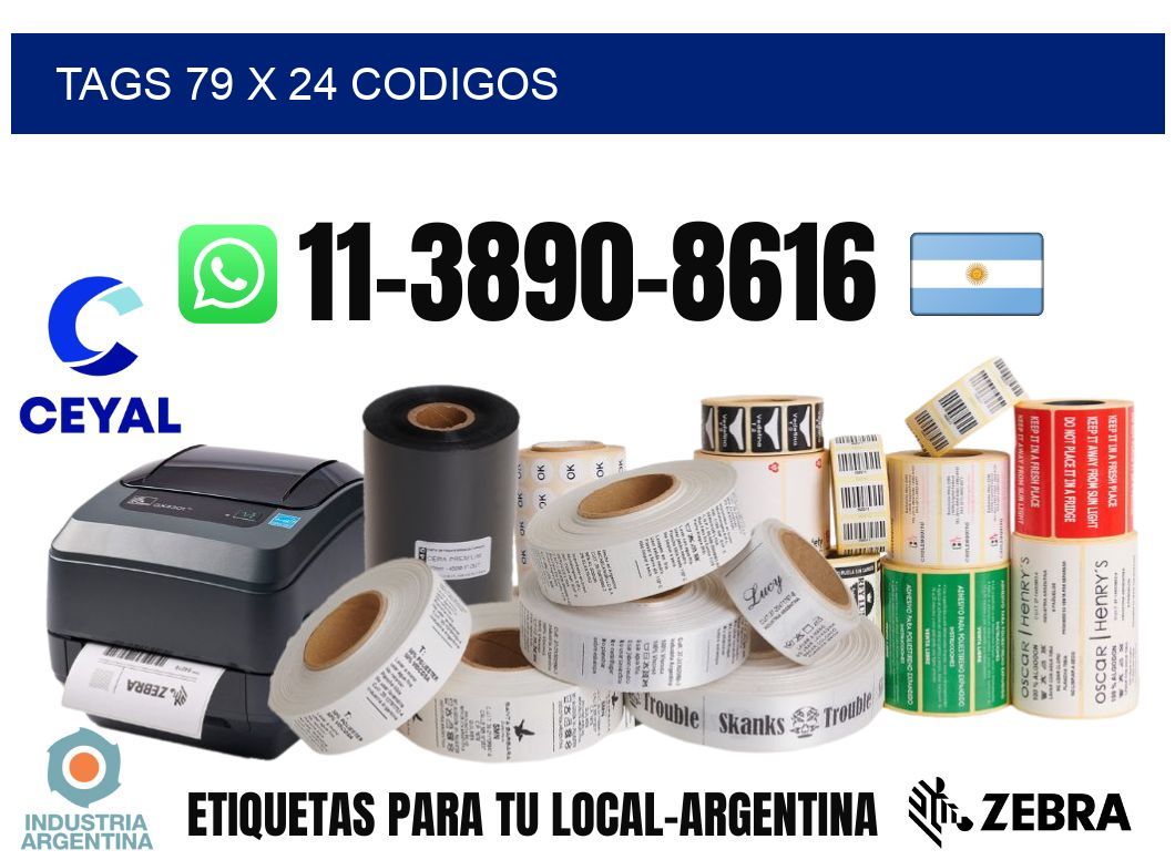 tags 79 x 24 codigos