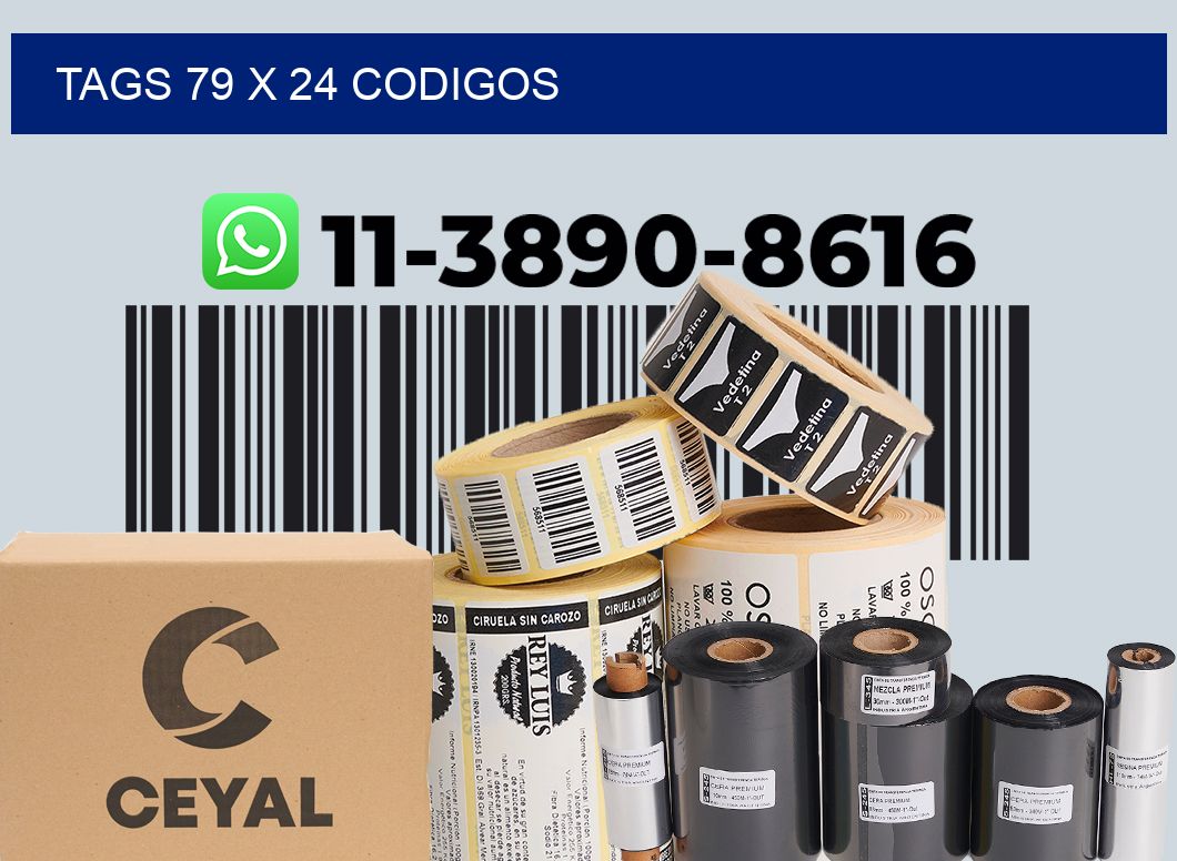 tags 79 x 24 codigos
