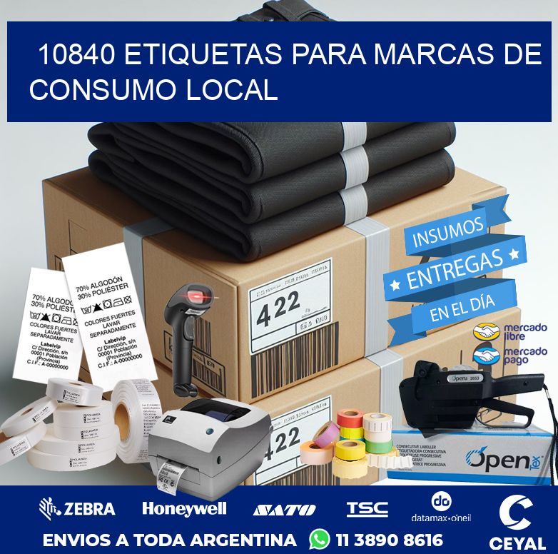 10840 Etiquetas para marcas de consumo local