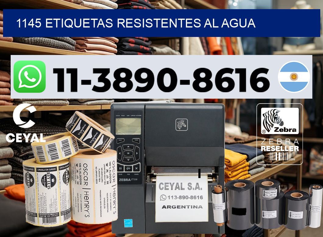 1145 Etiquetas resistentes al agua