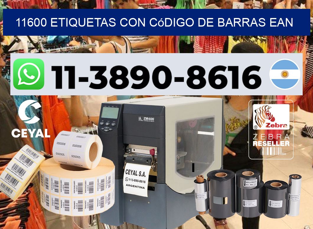11600 Etiquetas con código de barras EAN