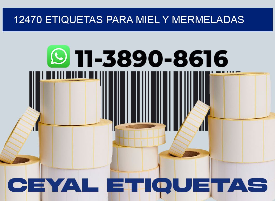 12470 Etiquetas para miel y mermeladas