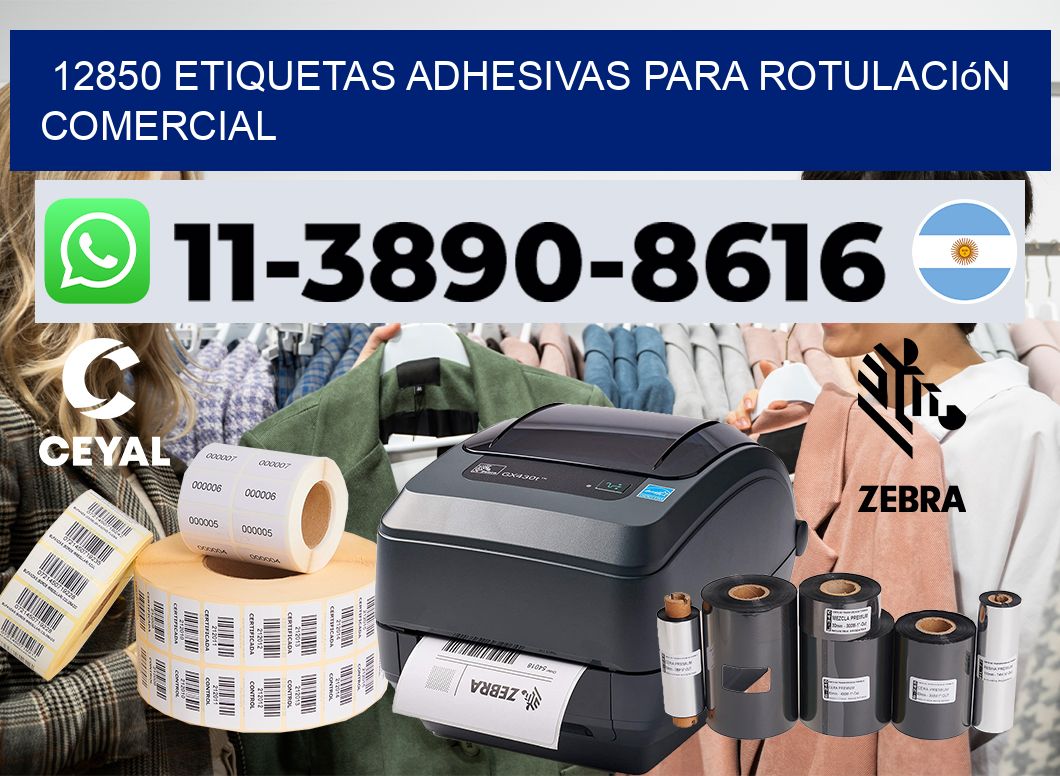 12850 Etiquetas adhesivas para rotulación comercial