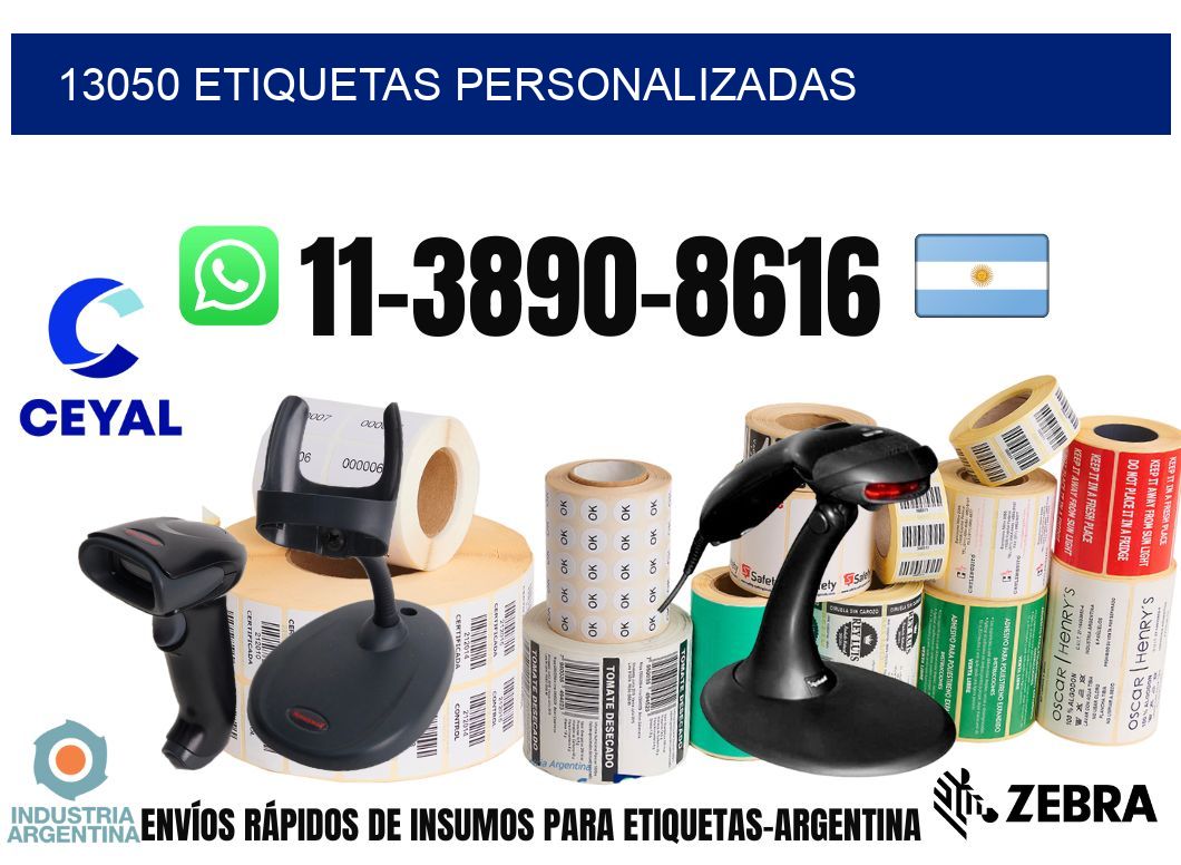 13050 etiquetas personalizadas