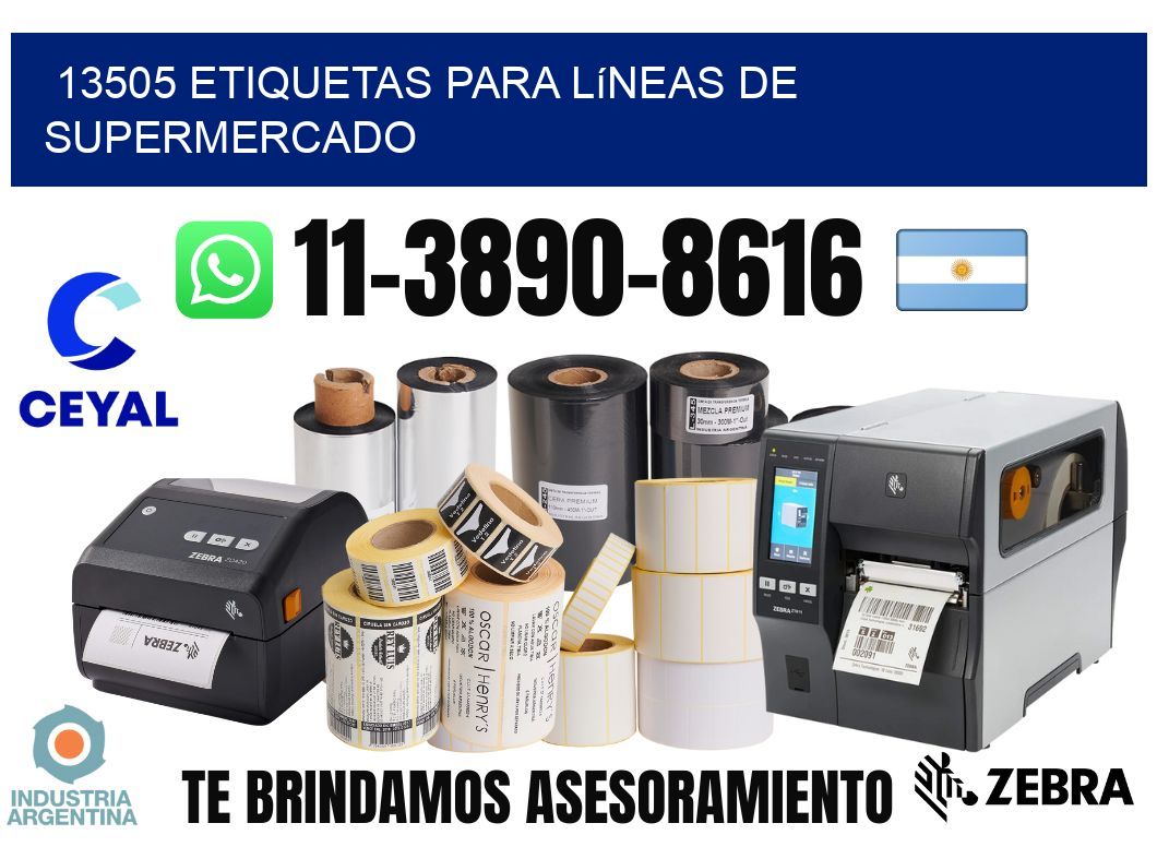 13505 Etiquetas para líneas de supermercado