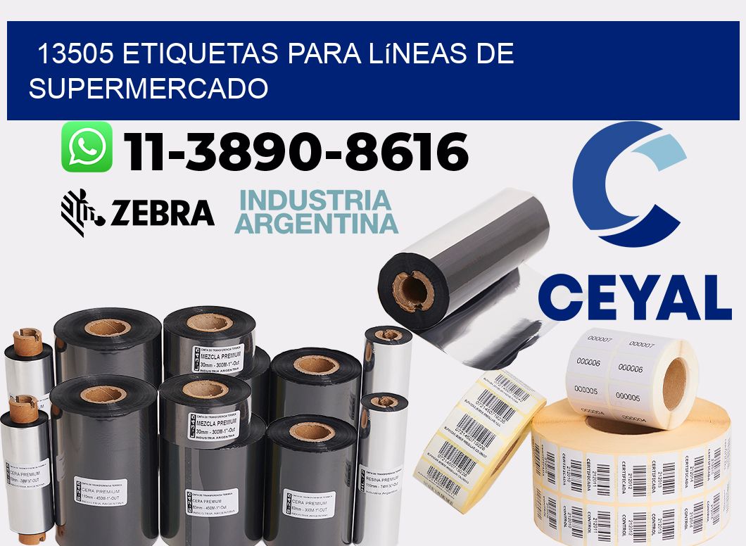 13505 Etiquetas para líneas de supermercado