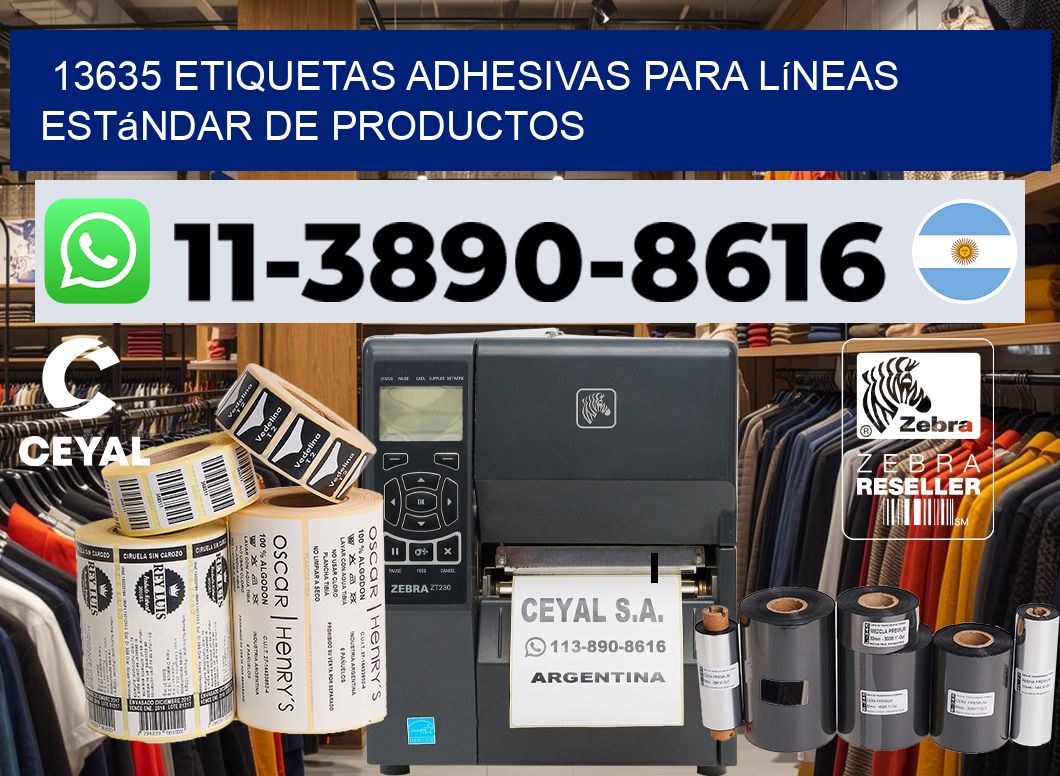 13635 Etiquetas adhesivas para líneas estándar de productos