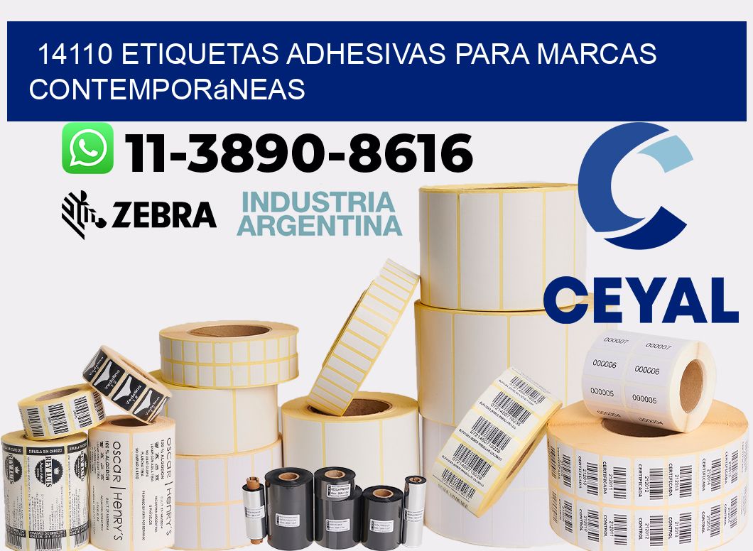 14110 Etiquetas adhesivas para marcas contemporáneas