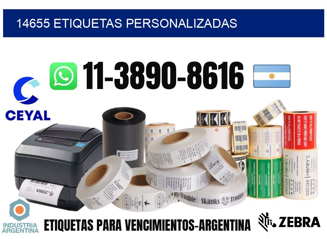 14655 etiquetas personalizadas