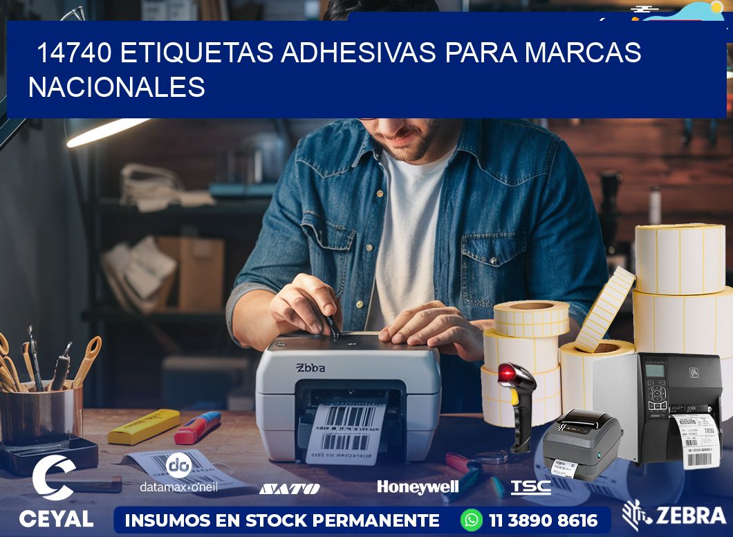 14740 Etiquetas adhesivas para marcas nacionales