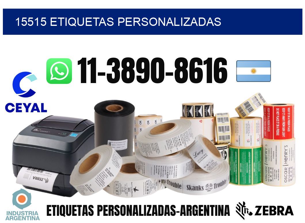 15515 etiquetas personalizadas