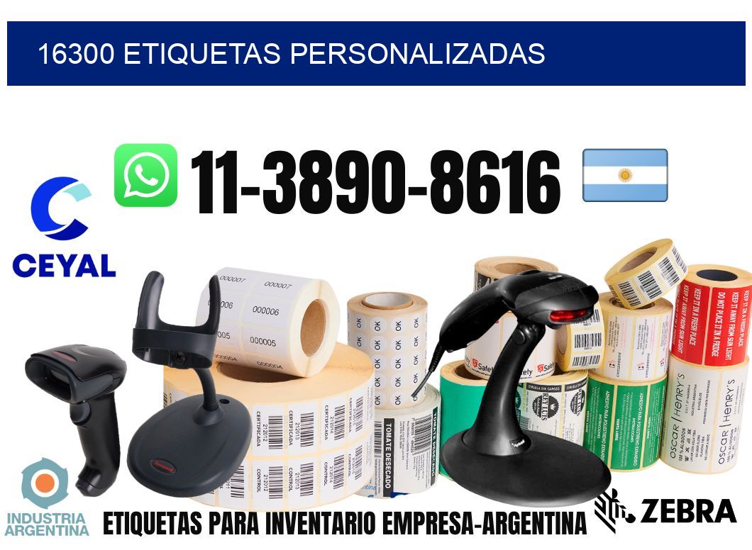 16300 etiquetas personalizadas