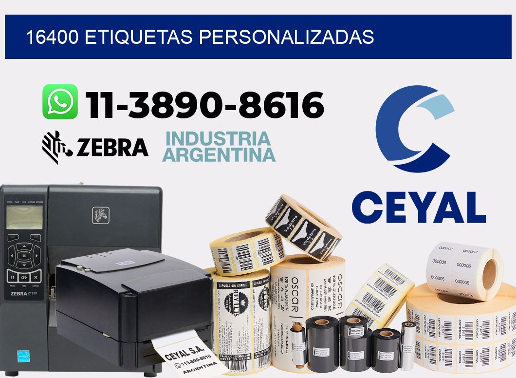 16400 etiquetas personalizadas