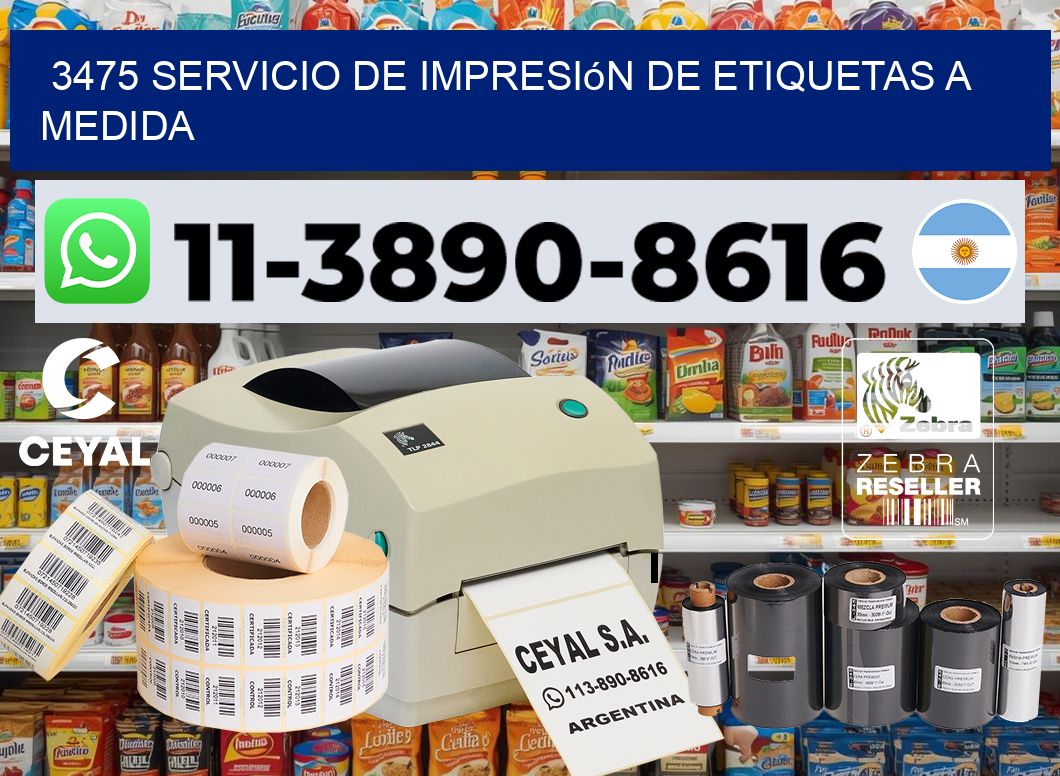 3475 Servicio de impresión de etiquetas a medida