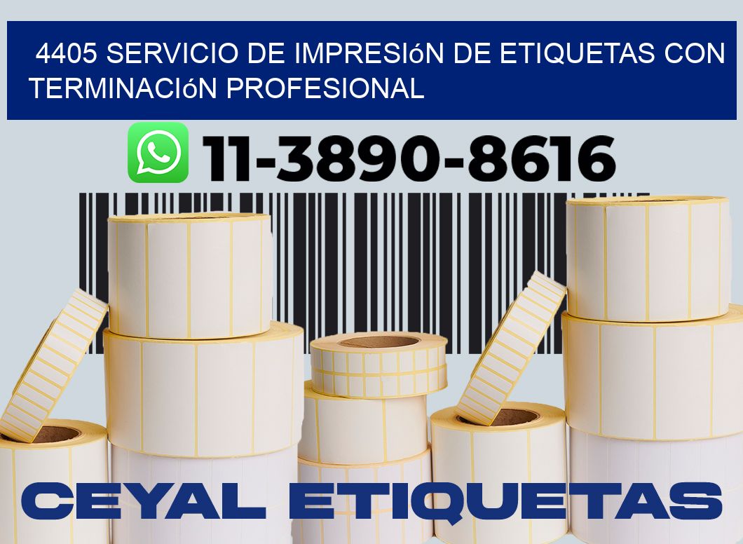 4405 Servicio de impresión de etiquetas con terminación profesional