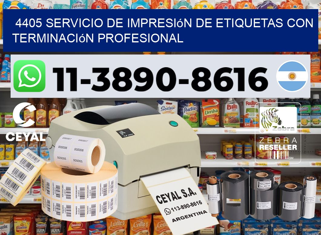 4405 Servicio de impresión de etiquetas con terminación profesional