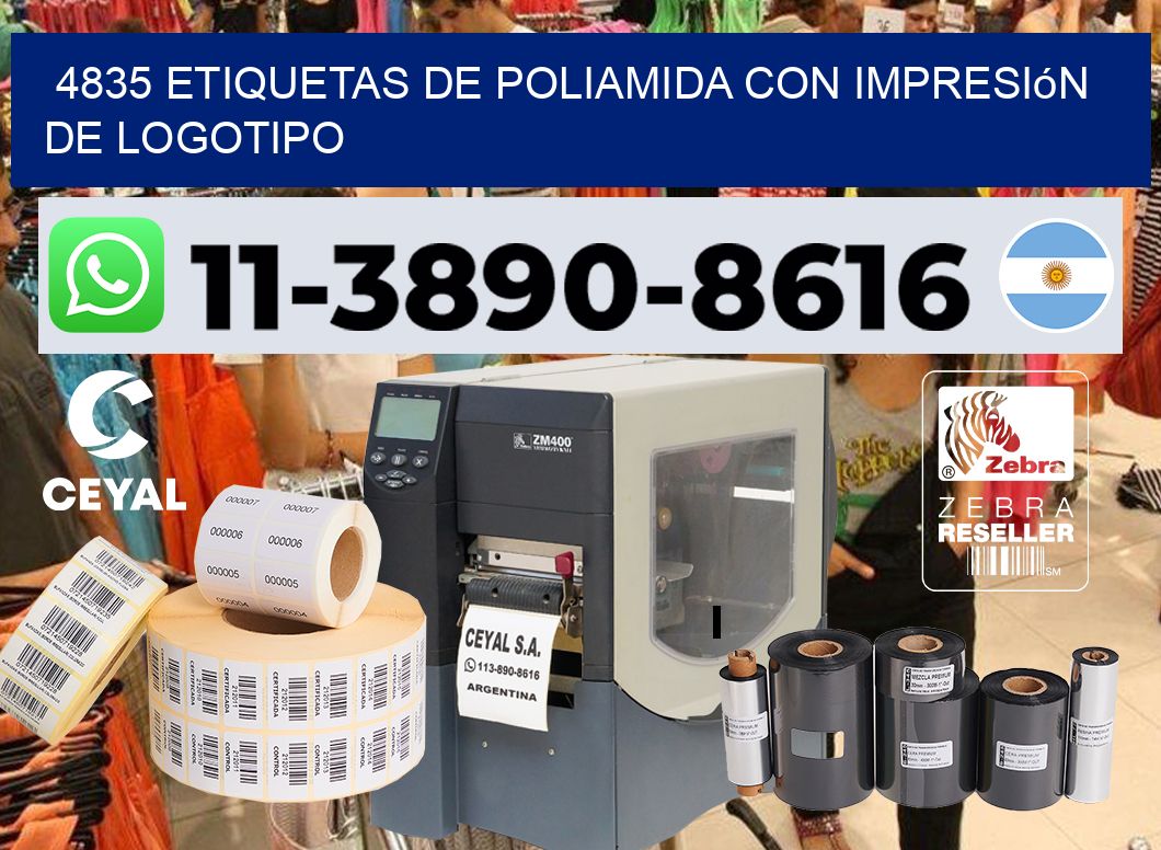 4835 Etiquetas de poliamida con impresión de logotipo