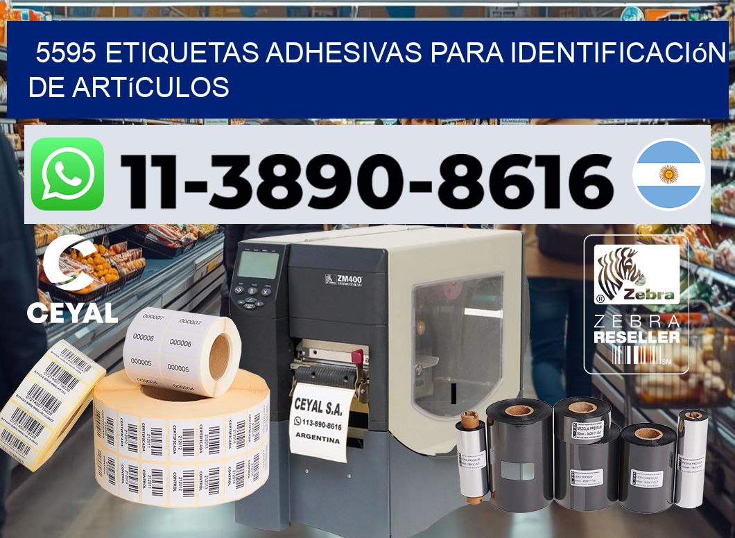 5595 Etiquetas adhesivas para identificación de artículos