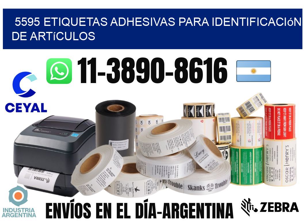 5595 Etiquetas adhesivas para identificación de artículos