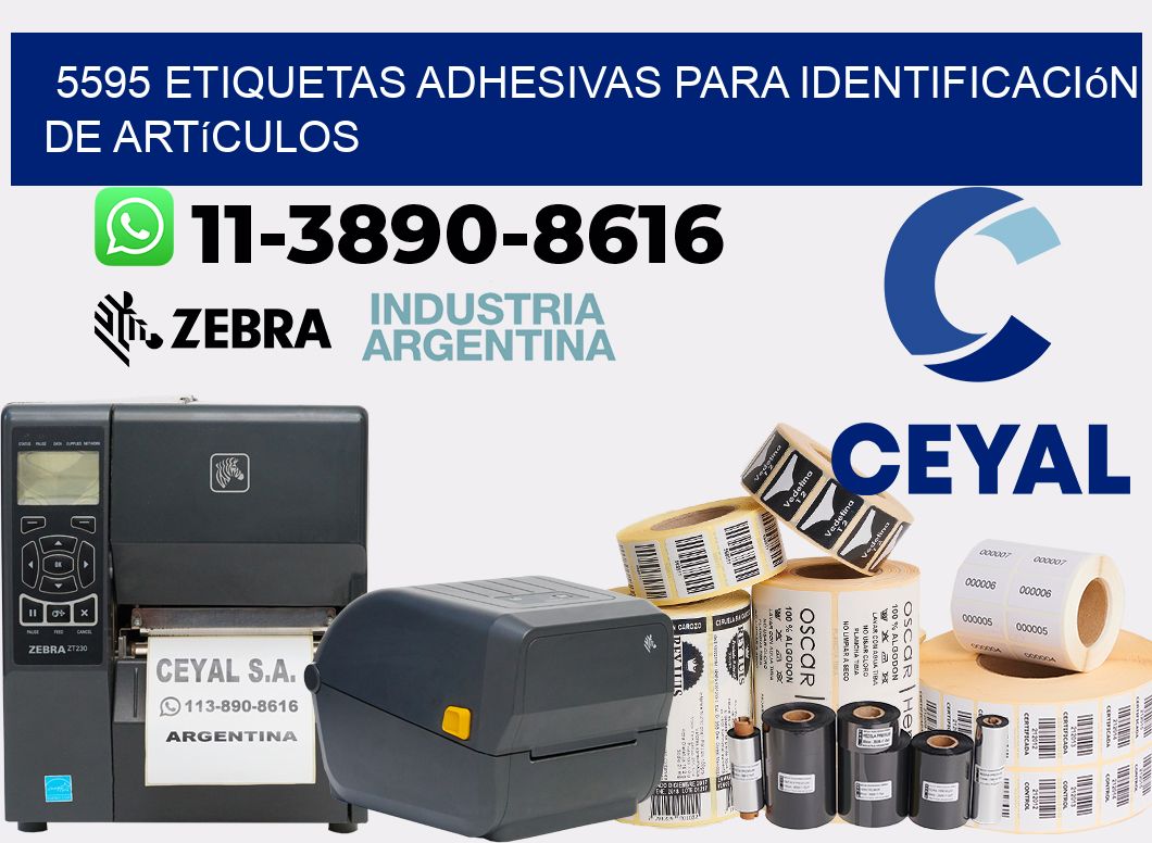 5595 Etiquetas adhesivas para identificación de artículos