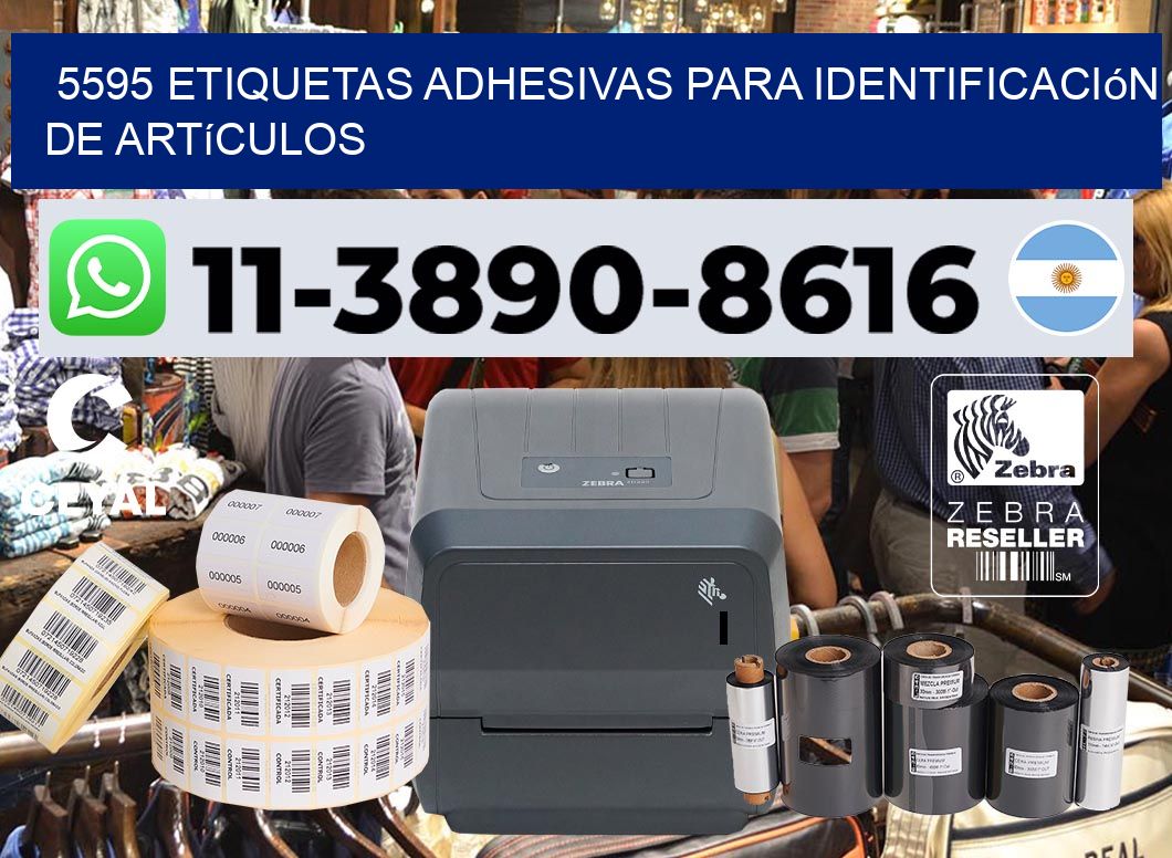 5595 Etiquetas adhesivas para identificación de artículos