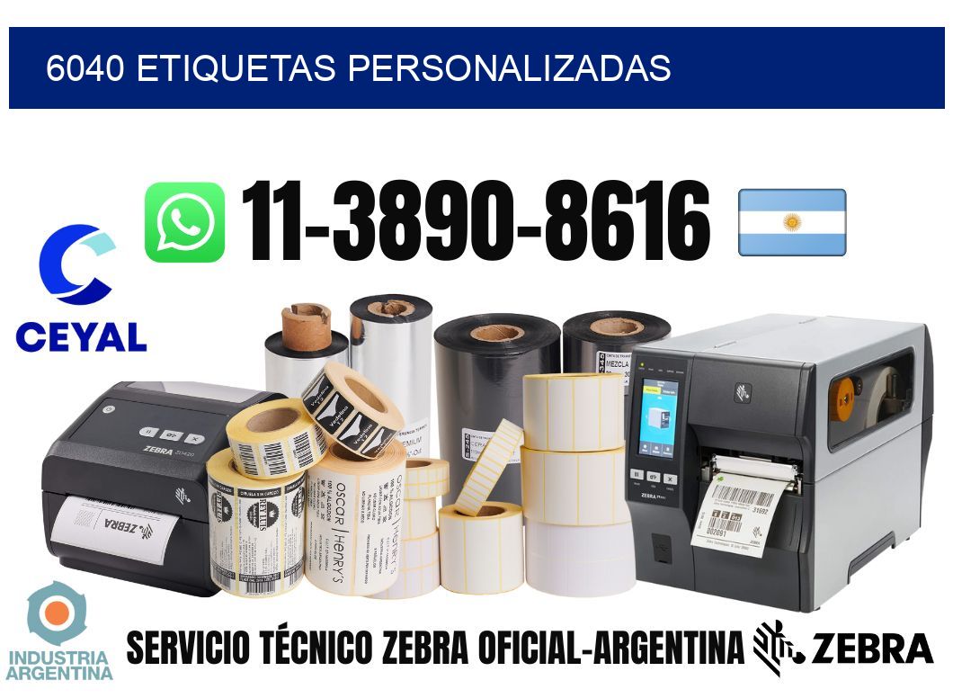 6040 etiquetas personalizadas