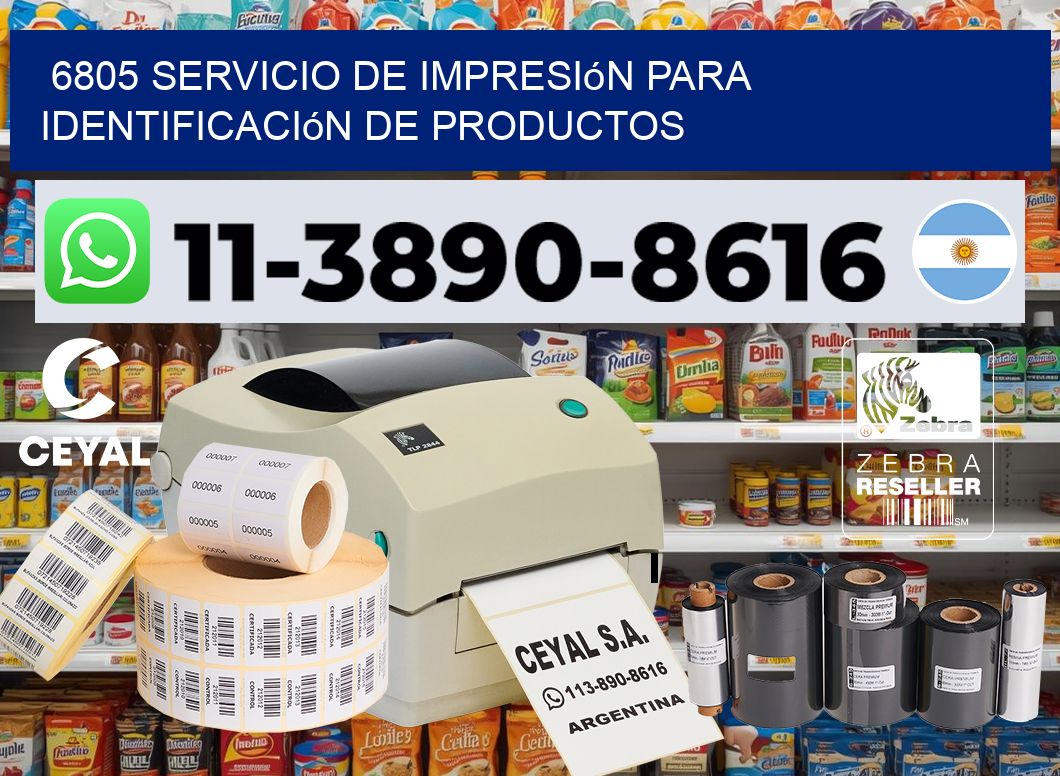 6805 Servicio de impresión para identificación de productos
