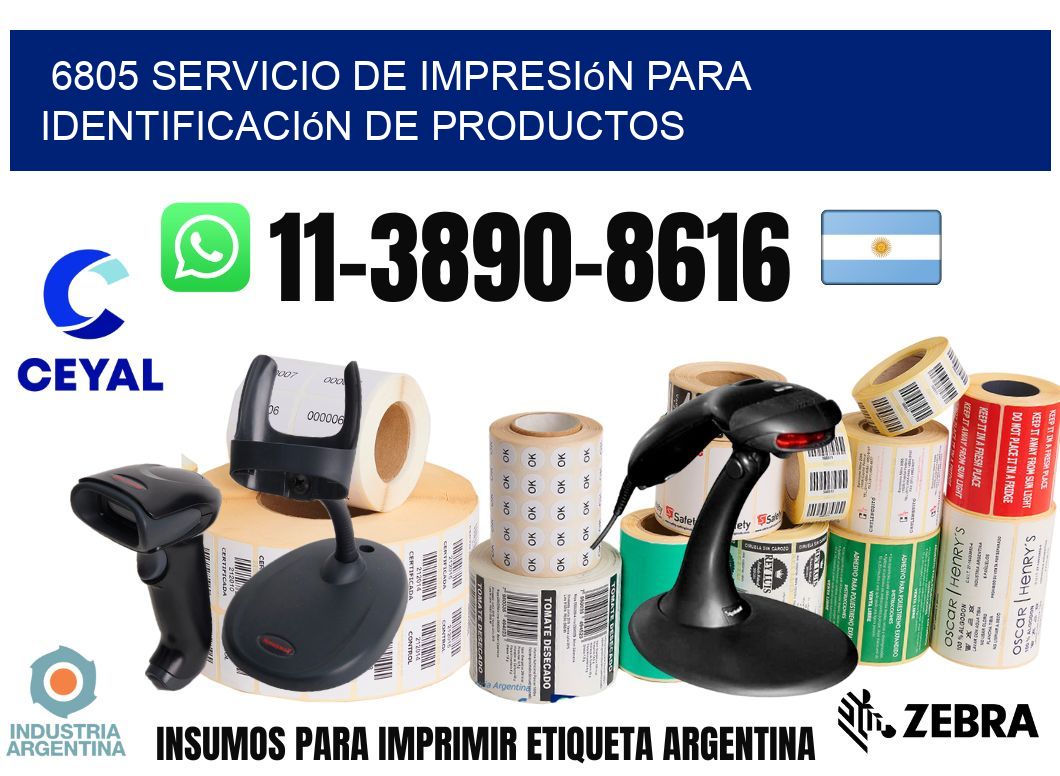 6805 Servicio de impresión para identificación de productos