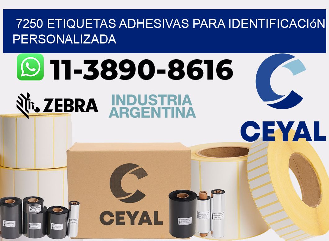7250 Etiquetas adhesivas para identificación personalizada