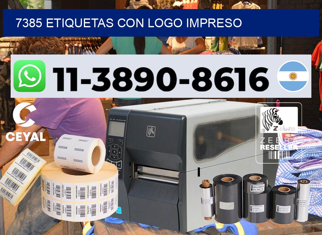 7385 Etiquetas con logo impreso