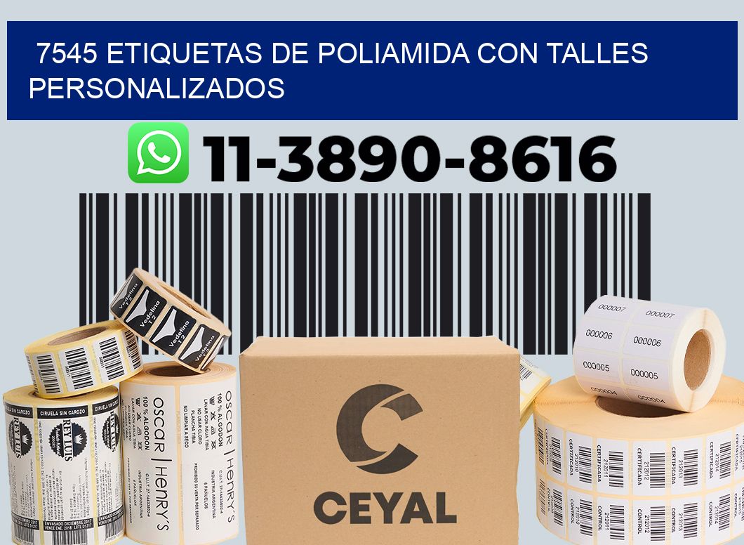 7545 Etiquetas de poliamida con talles personalizados