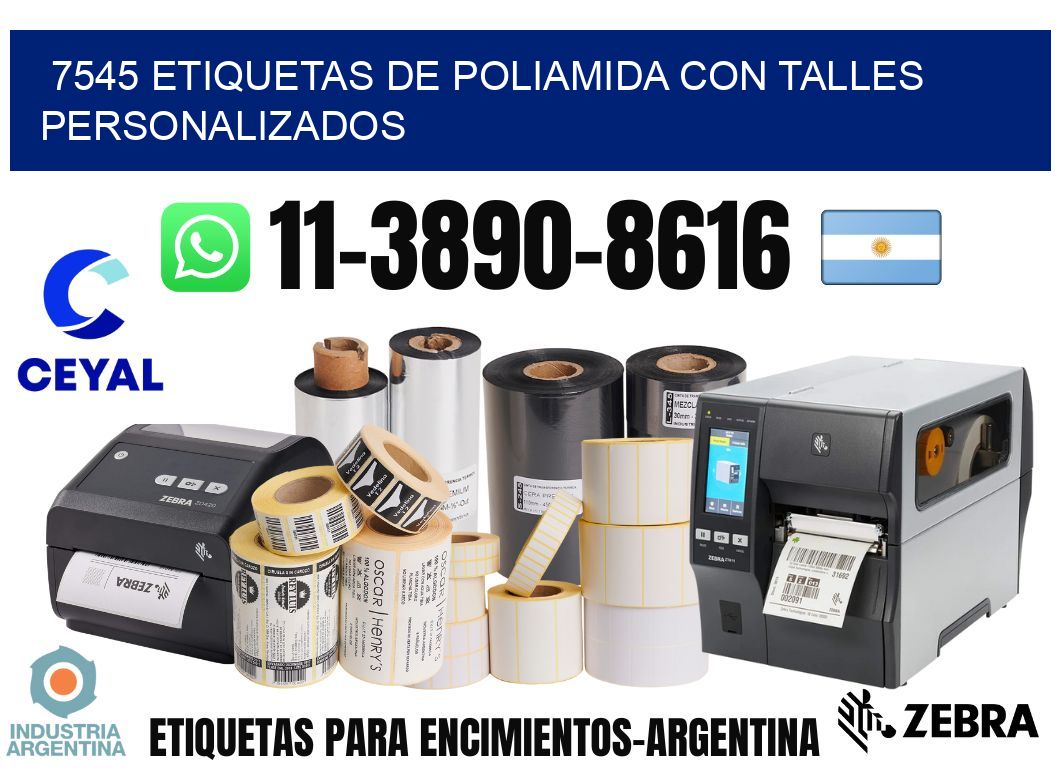 7545 Etiquetas de poliamida con talles personalizados