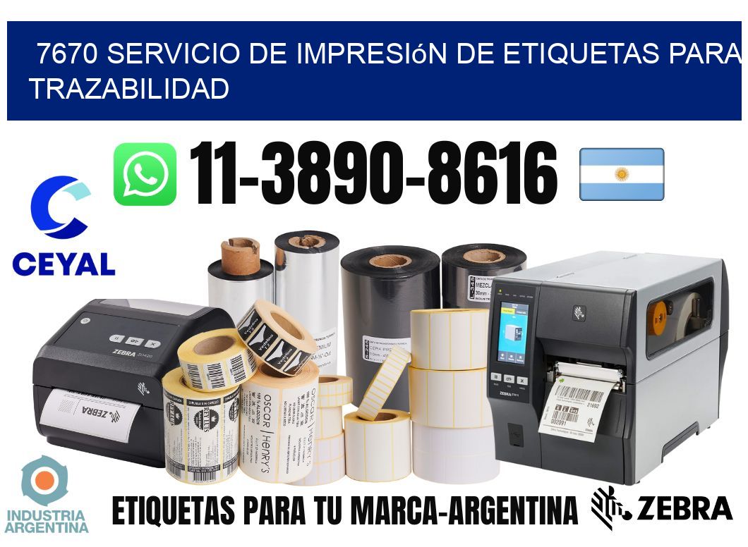 7670 Servicio de impresión de etiquetas para trazabilidad
