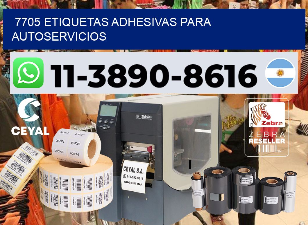 7705 Etiquetas adhesivas para autoservicios