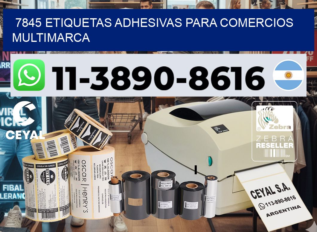 7845 Etiquetas adhesivas para comercios multimarca