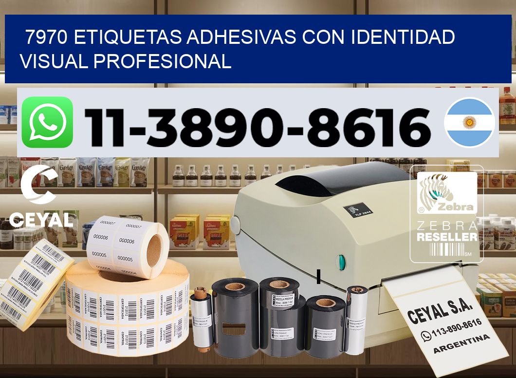 7970 Etiquetas adhesivas con identidad visual profesional