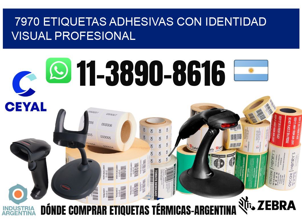 7970 Etiquetas adhesivas con identidad visual profesional