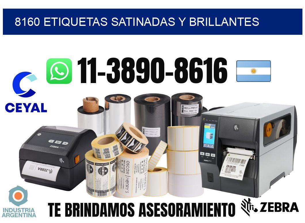 8160 Etiquetas satinadas y brillantes