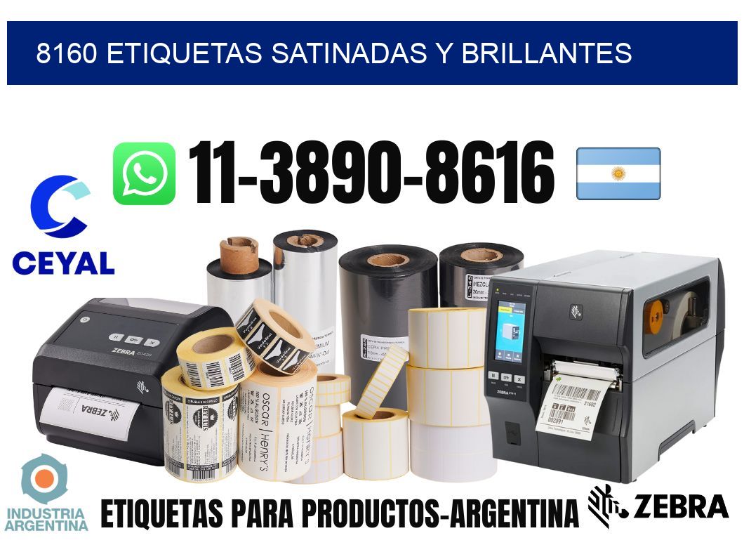 8160 Etiquetas satinadas y brillantes
